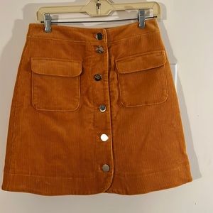 Mustard yellow loft skirt size 2